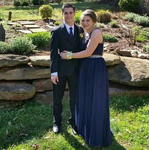 Navy blue prom dress